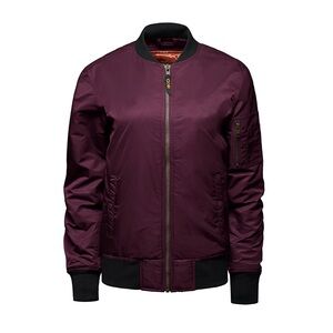 Women's Bomber Jacket - Burgundy like new wore twice.  too big